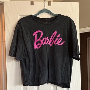 Barbie Kids Tee in Black with Pink Logo